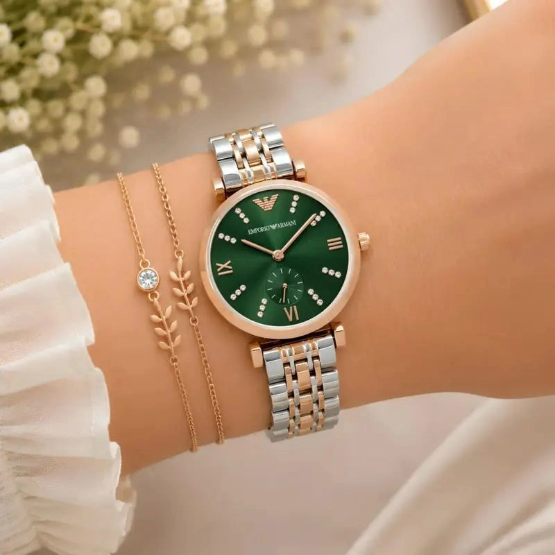 Emporio Armani Green Diamond Dial 2