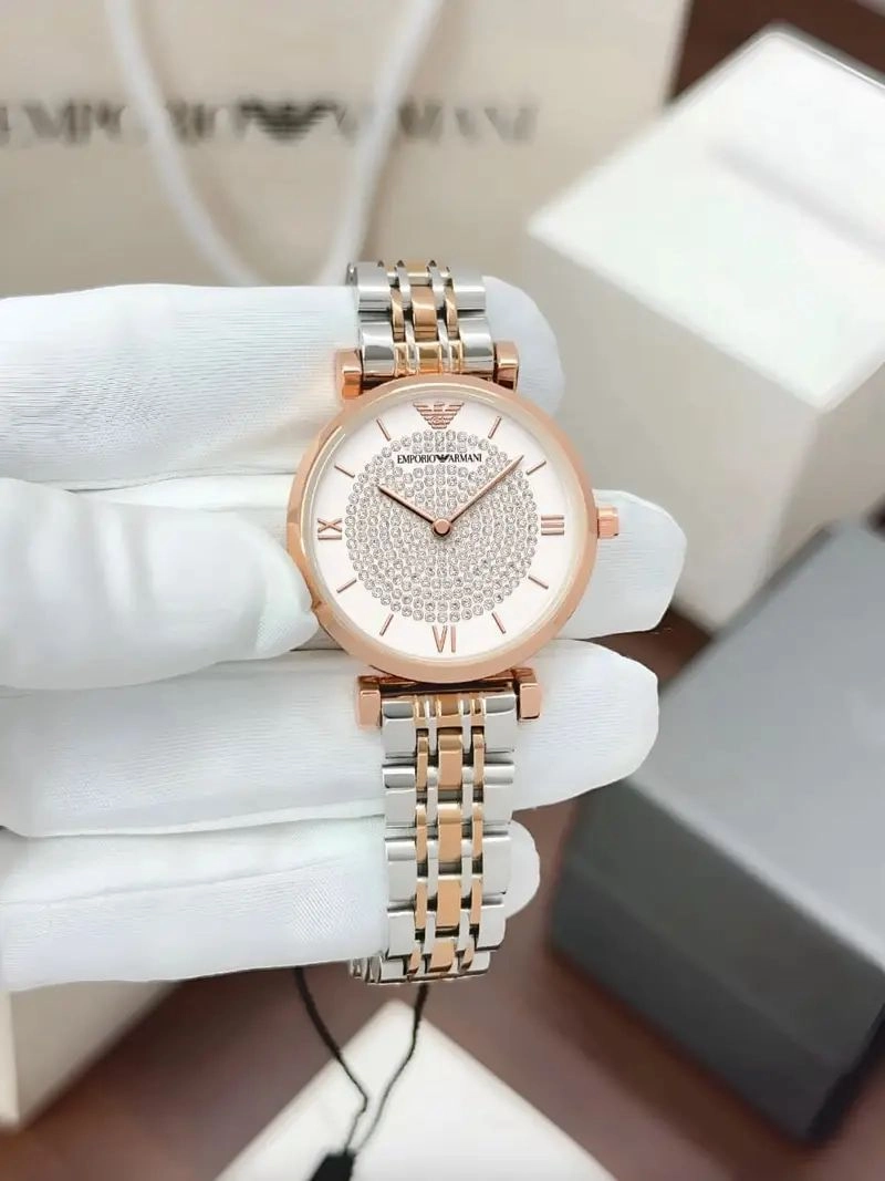 Emporio Armani Women’s Rose Gold Diamond Dial 2