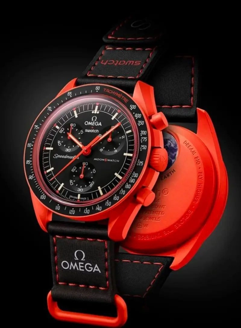 Omega × Swatch Orange Black Speedmaster 5