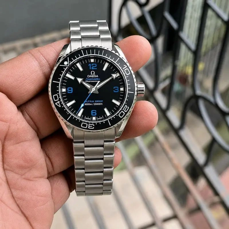 Omega Automatic Silver Black Dial 1