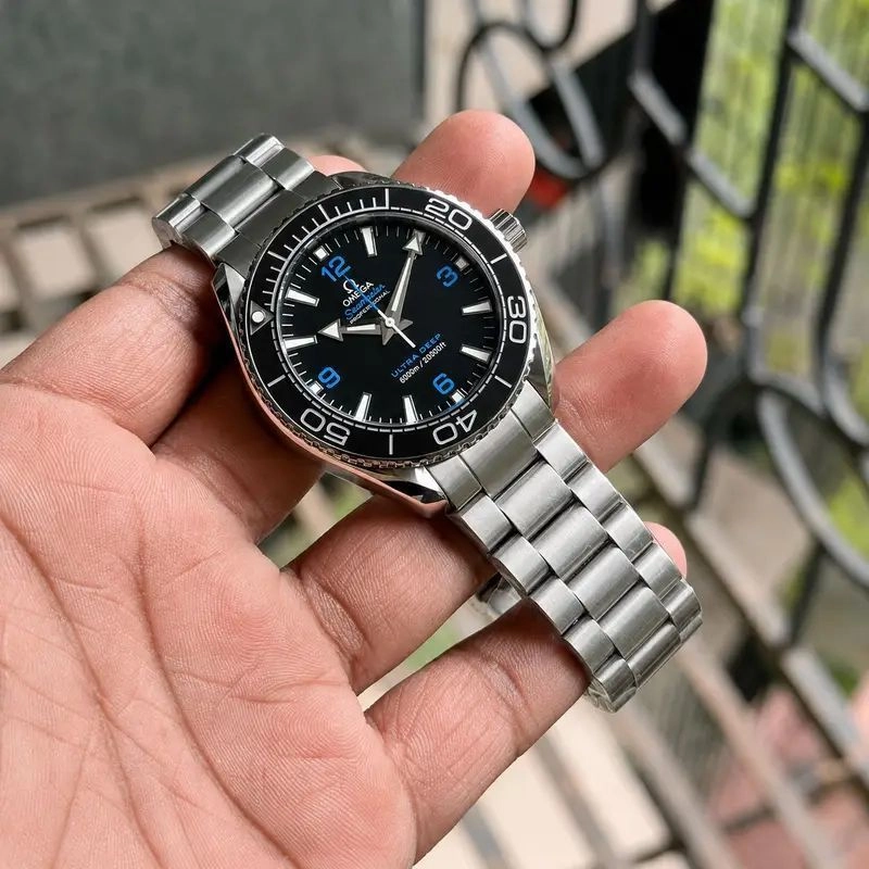 Omega Automatic Silver Black Dial 2