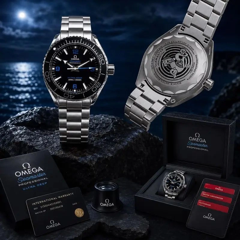 Omega Automatic Silver Black Dial 4