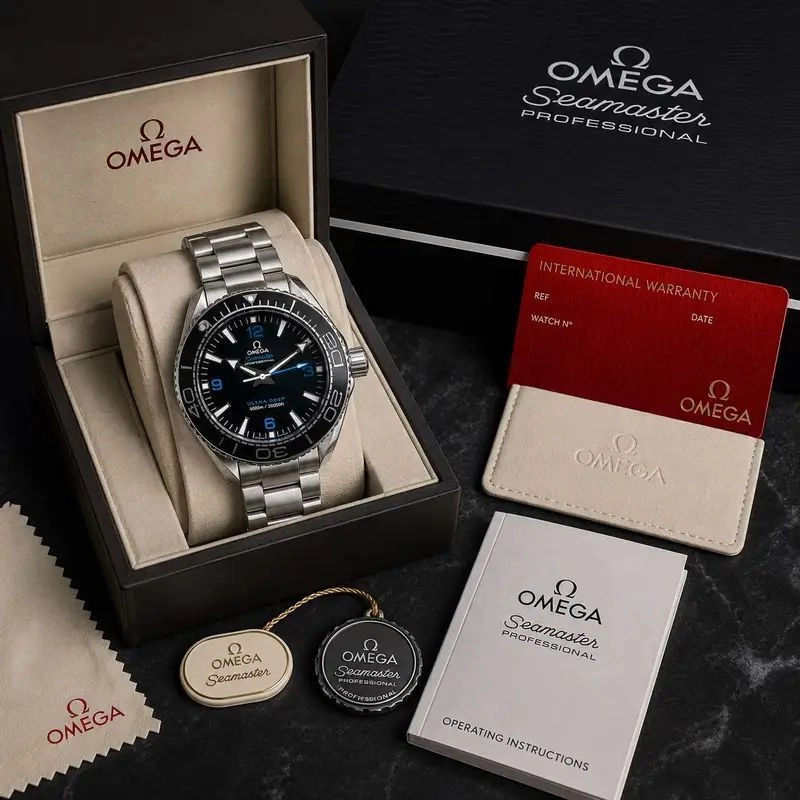 Omega Automatic Silver Black Dial 5