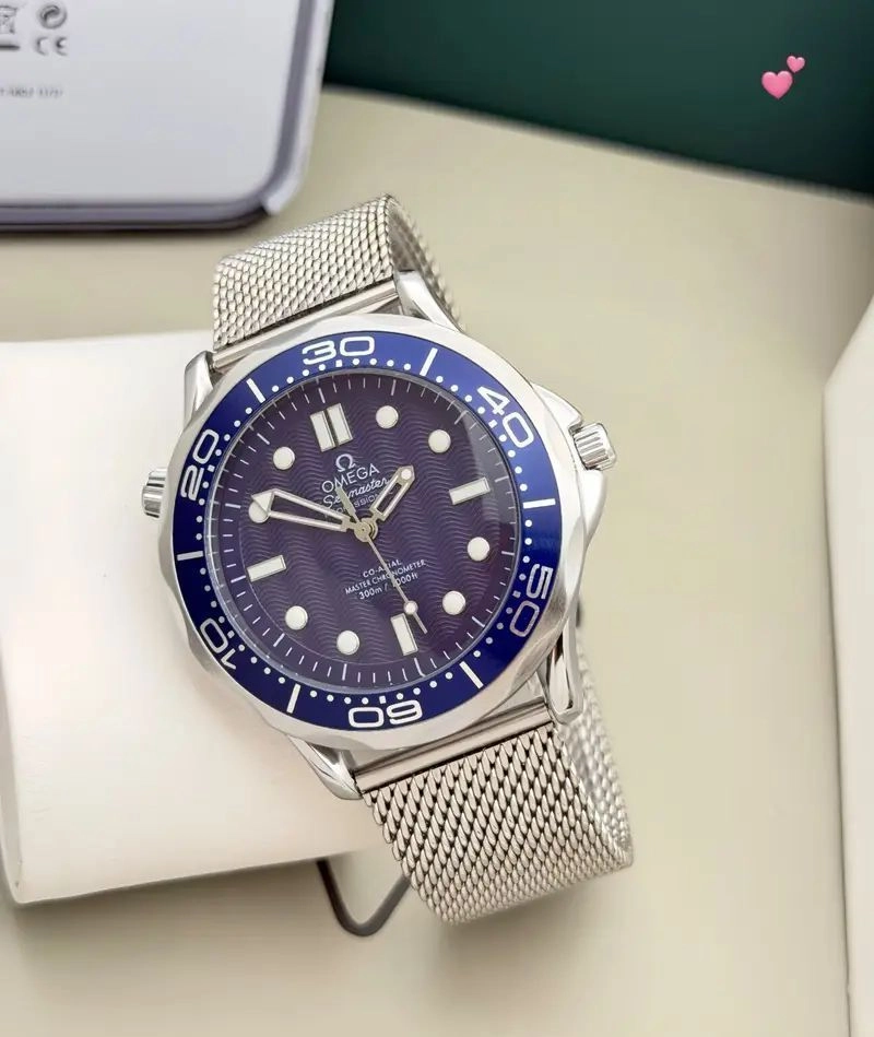Omega Classic 3-Hand Silver Blue Dial 1