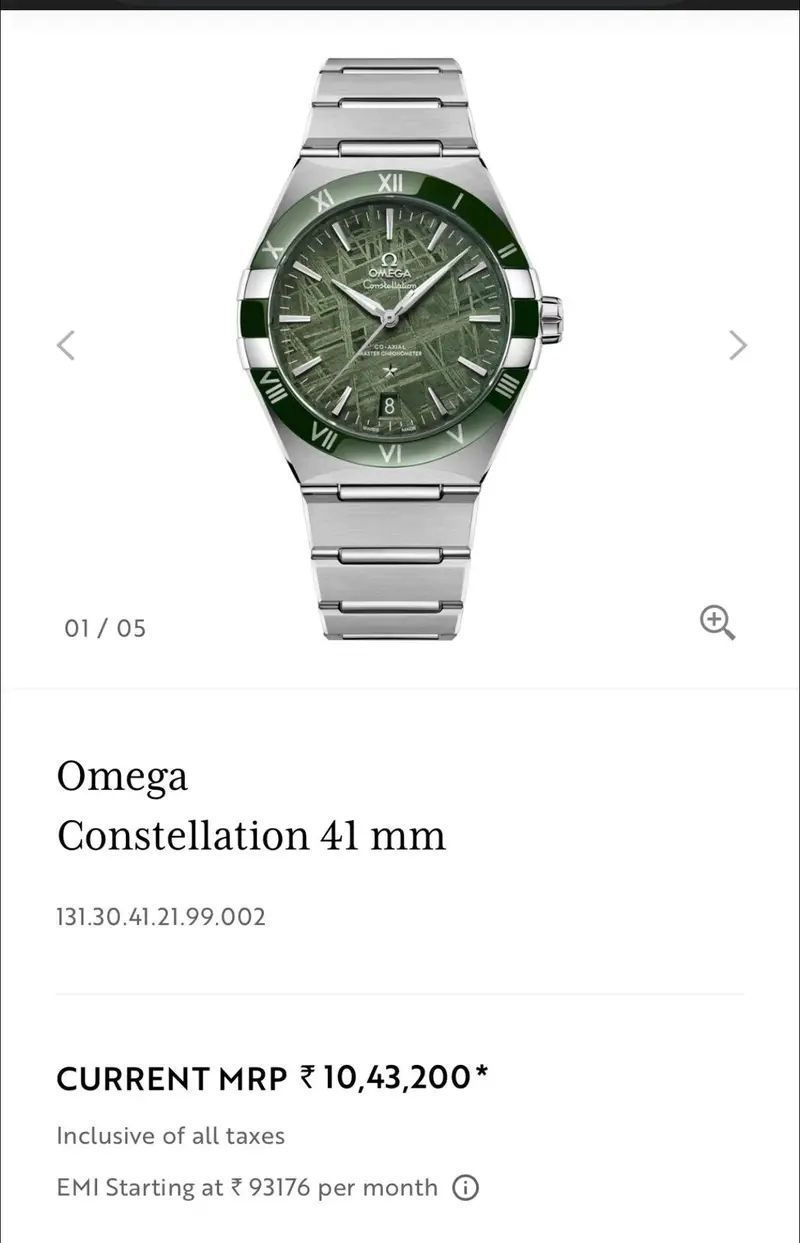 Omega Co-Axial Green Dial Master Chronometer 4