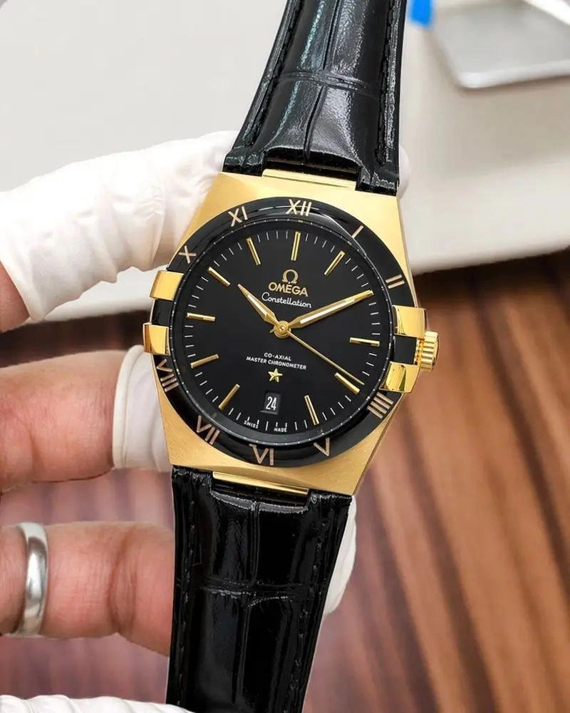 Omega Constellation Black Gold Tone Automatic 4
