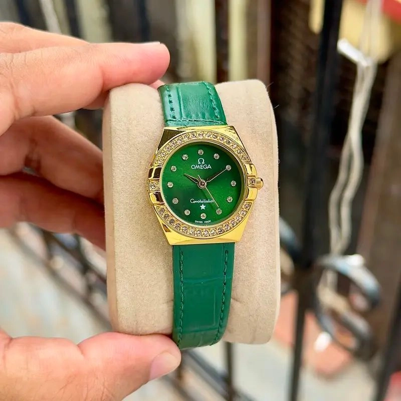 Omega Constellation Diamond-Style Green Dial 1