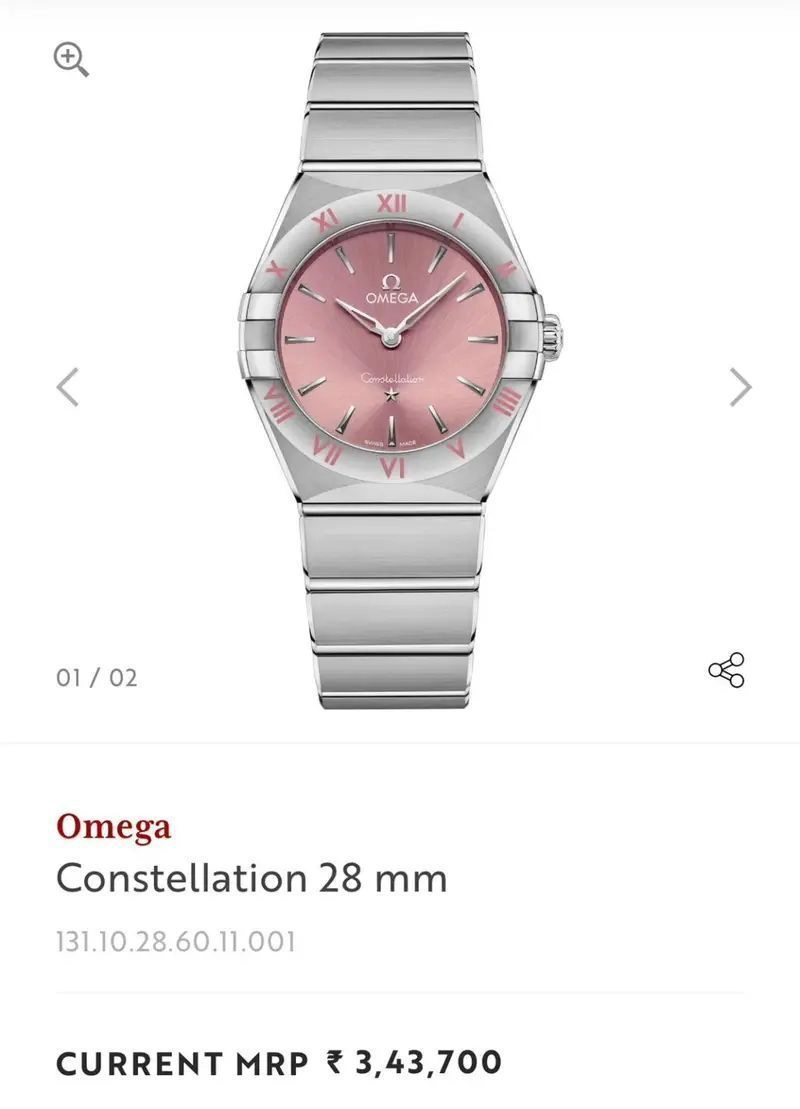 Omega Constellation Ladies Silver Chronograph 2