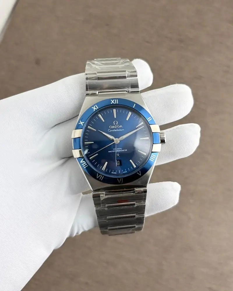 Omega Constellation Silver Blue Automatic 3