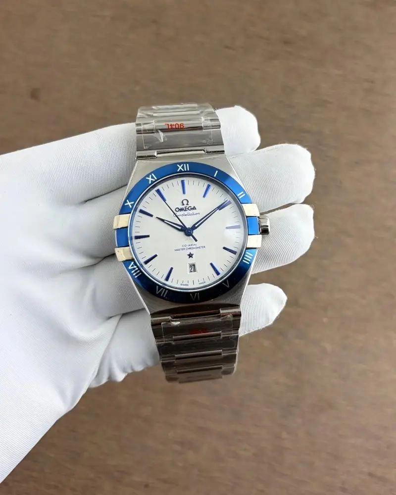 Omega Constellation White & Silver Co-Axial Master 1