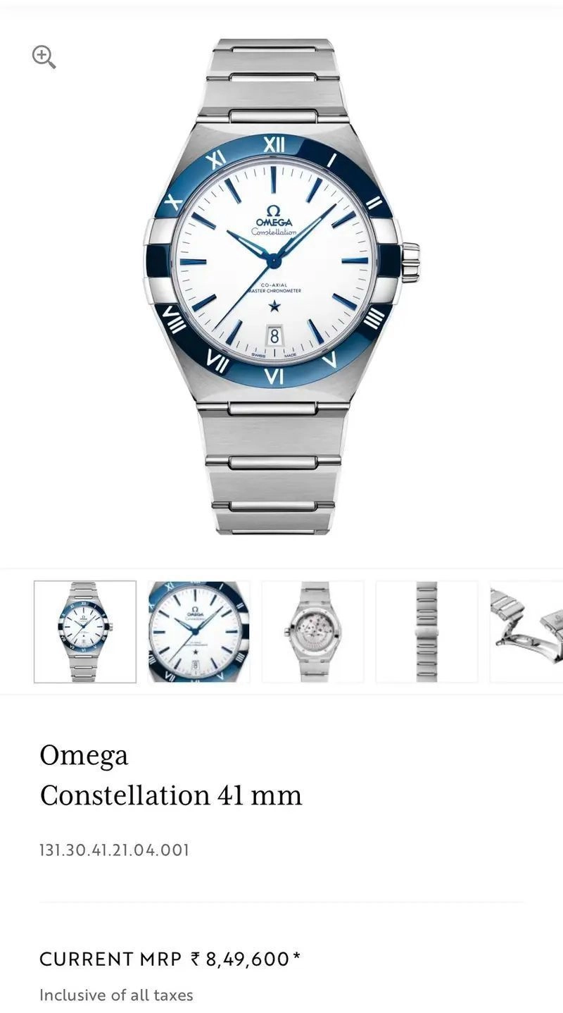 Omega Constellation White & Silver Co-Axial Master 2