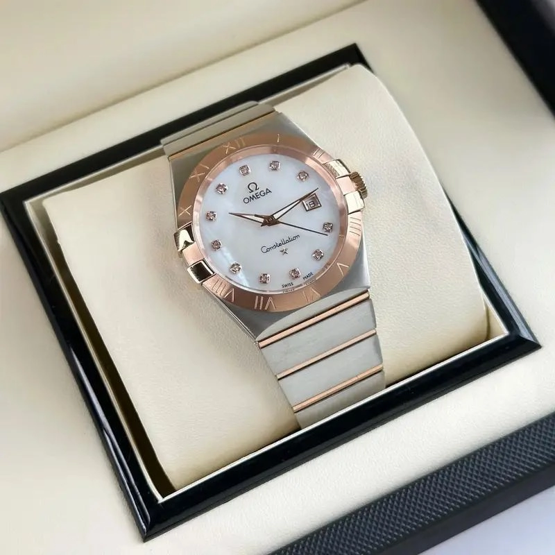Omega Constellation White Dial Rose Gold Edition 2