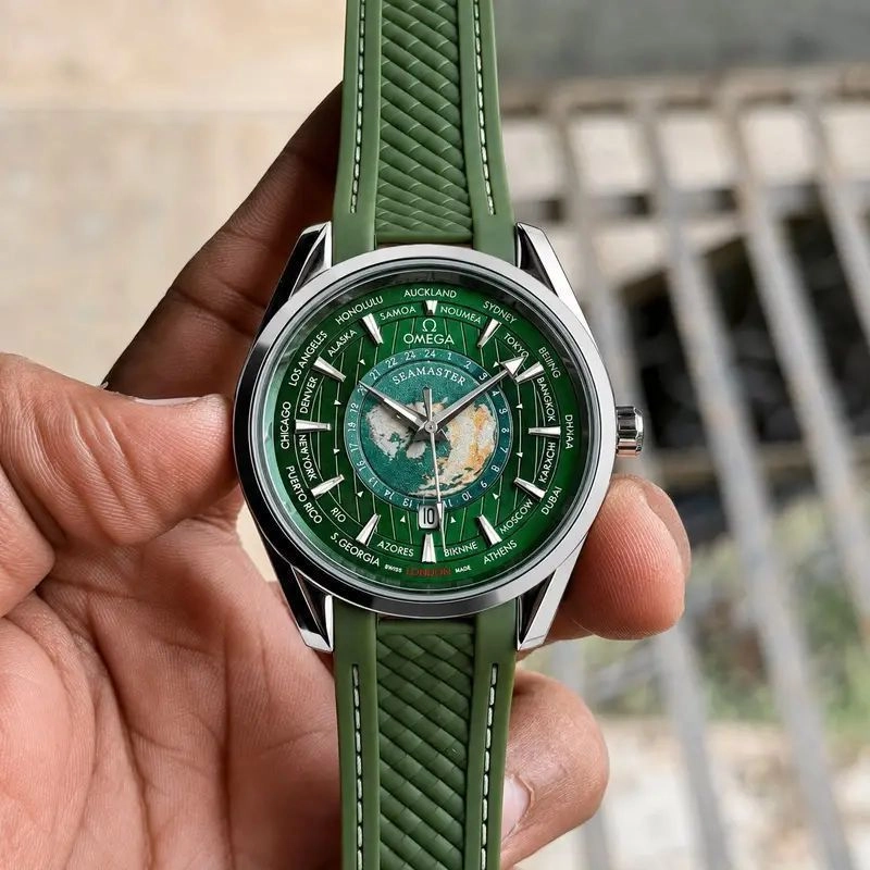 Omega Green Silicone Quartz 2