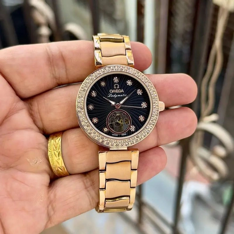 Omega Ladymatic Black Diamond Dial 3