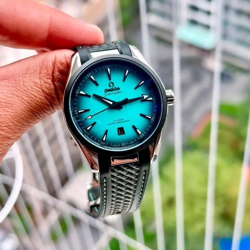 Omega Seamaster Aqua Terra Blue Turquoise Dial 4