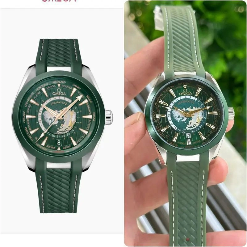 Omega Seamaster Aqua Terra Green Worldtimer 4