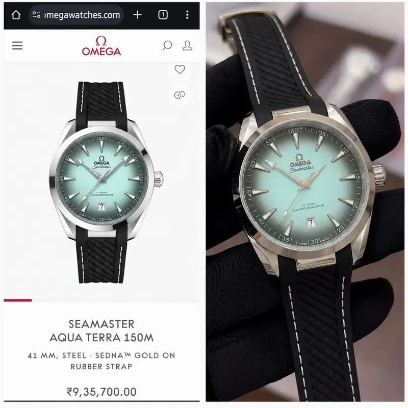 Omega Seamaster Aqua Terra Tiffany Blue Dial Automatic 3