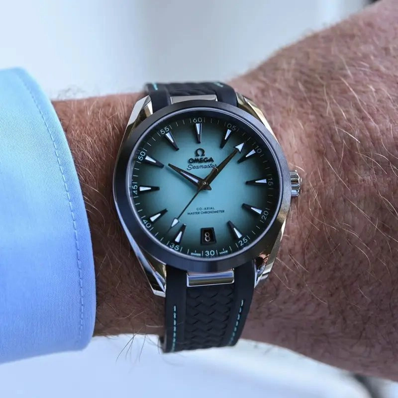 Omega Seamaster Blue Aqua Terra Open Heart 1
