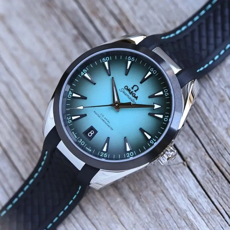 Omega Seamaster Blue Aqua Terra Open Heart 2
