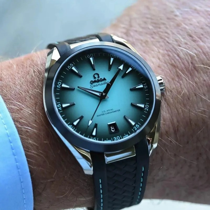 Omega Seamaster Blue Aqua Terra Open Heart 5