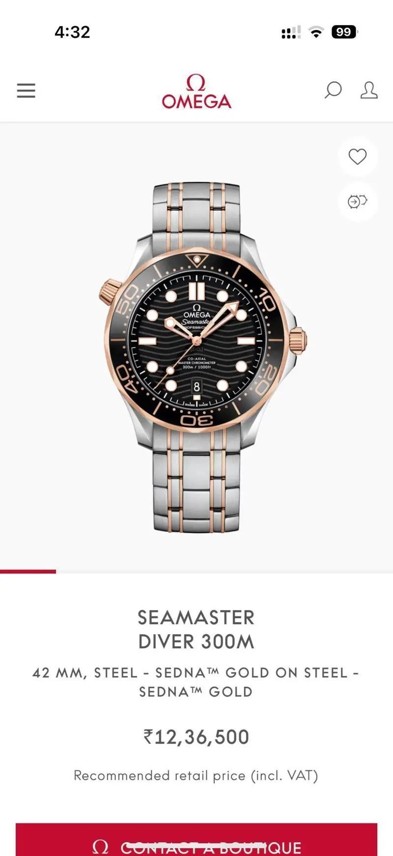Omega Seamaster Diver Black Dial Automatic 3