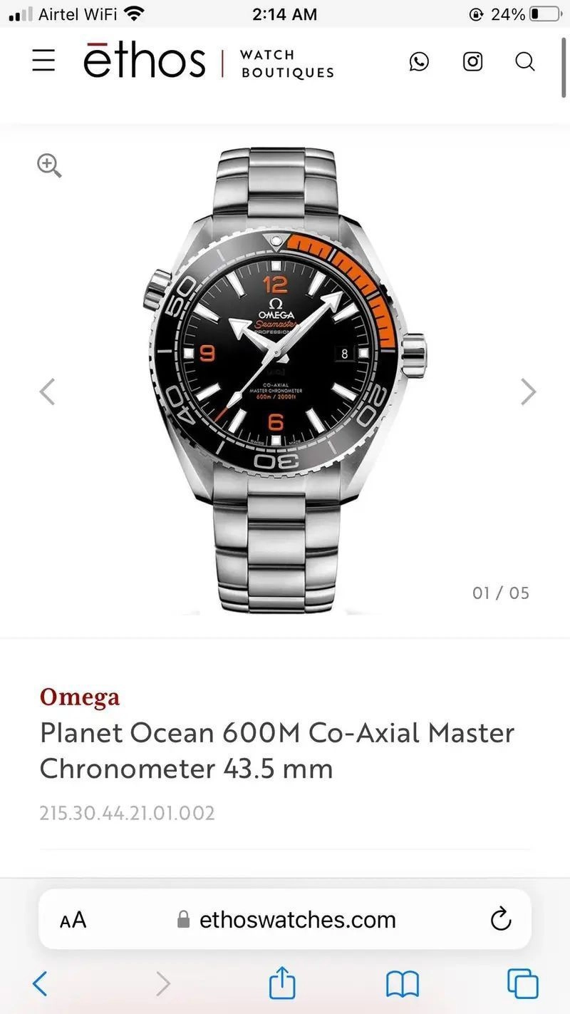 Omega Seamaster Planet Ocean Silver Automatic 2