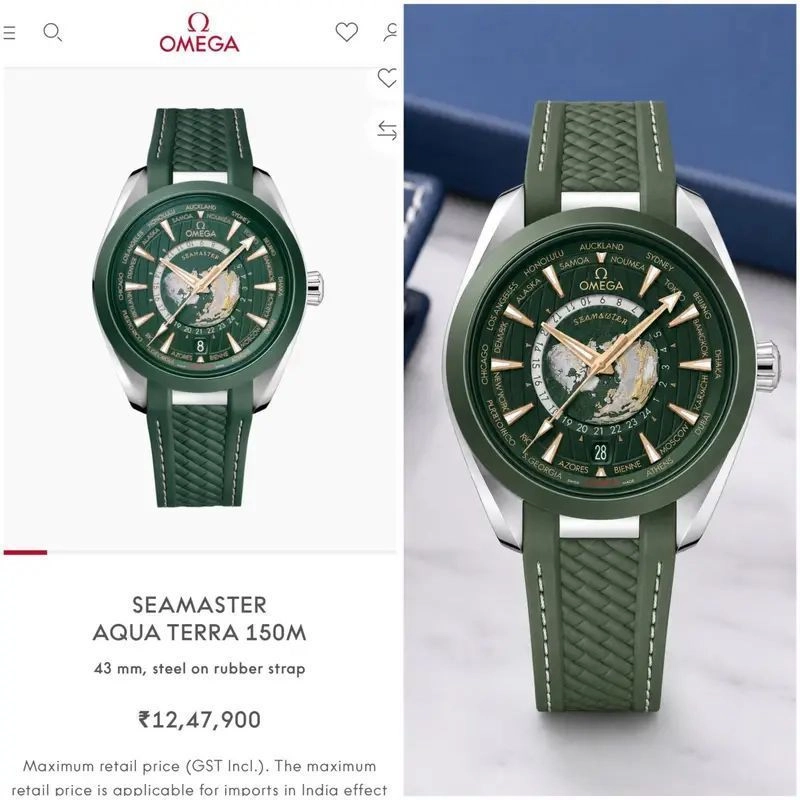 Omega Seamaster World Map Dial Automatic 3