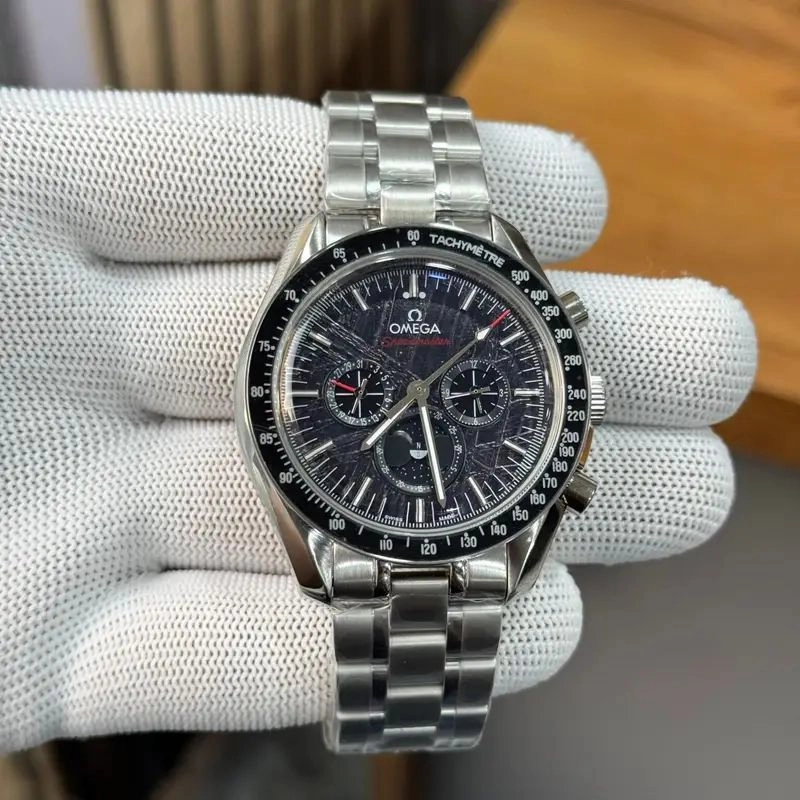 Omega Speedmaster Moonphase Meteorite Dial 1