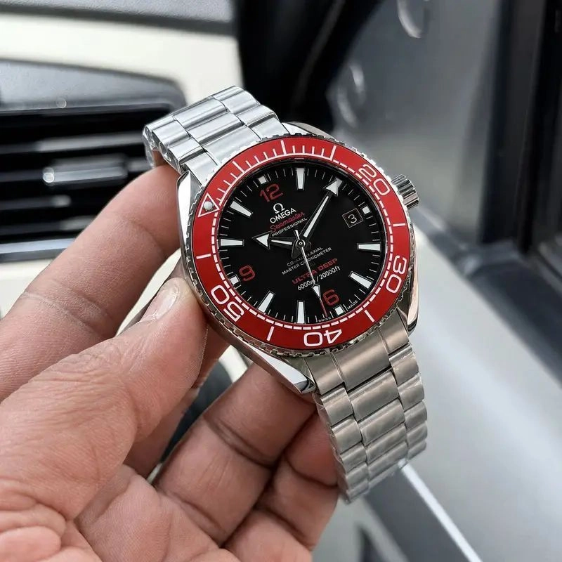 Omega Swiss Red Black Dial Automatic 2