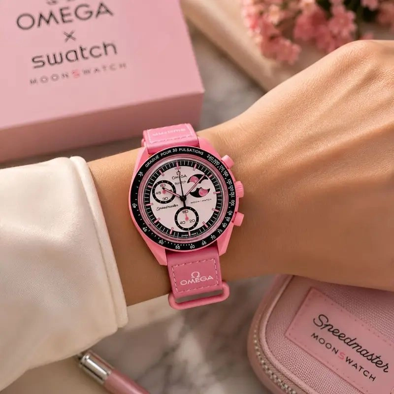 Omega X Swatch Moon Pink Edition 1