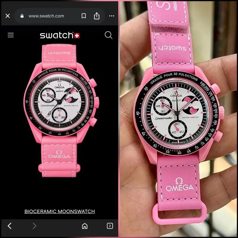 Omega X Swatch Moon Pink Edition 2