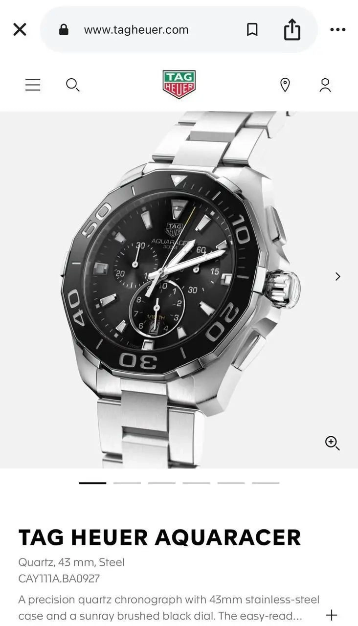 Tag Heuer Aquaracer Black Dial 2
