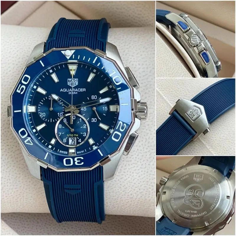 TAG Heuer Aquaracer Blue Dial Chronograph 4