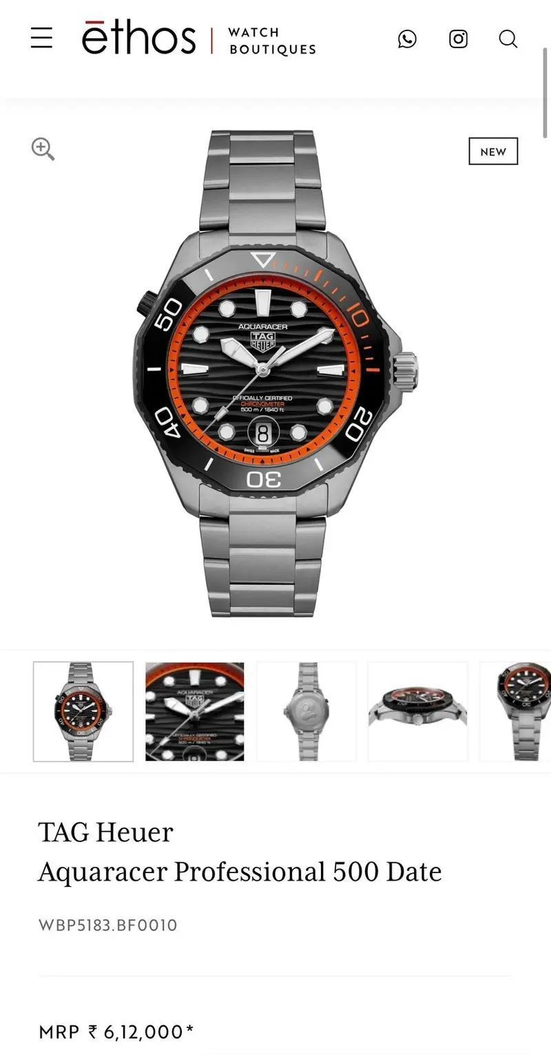 Tag Heuer Aquaracer Professional 500 Date 3
