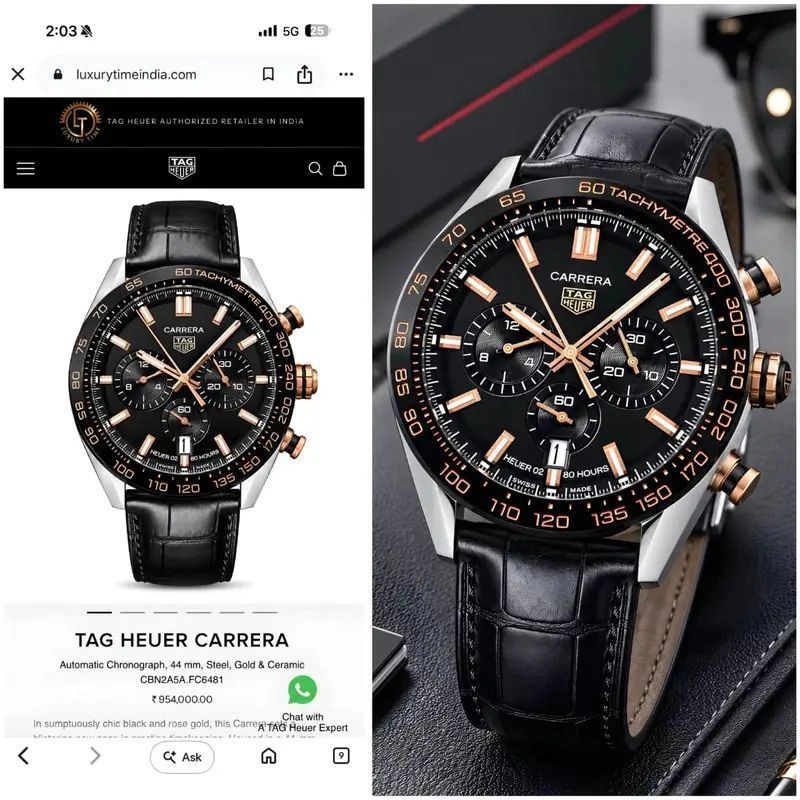 Tag Heuer Black Carrera Chronograph 1