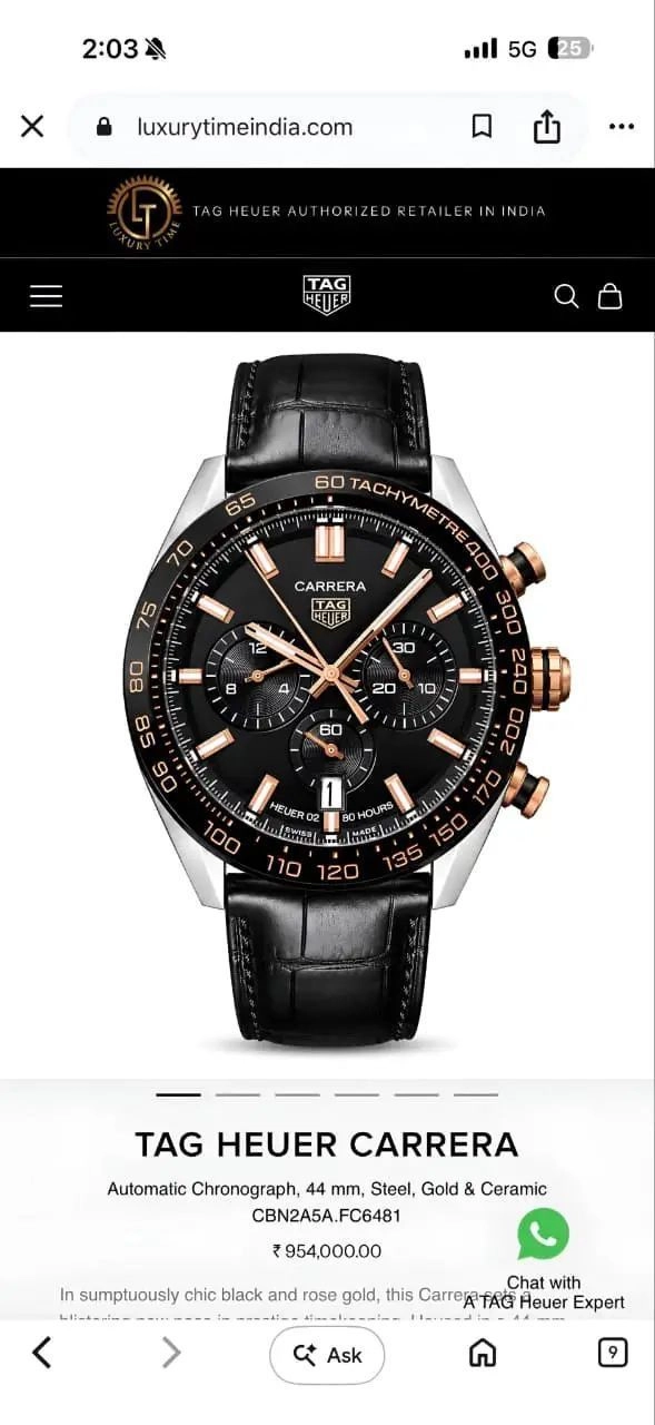 Tag Heuer Black Carrera Chronograph 4
