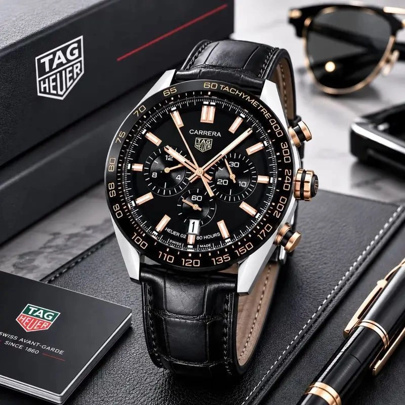 Tag Heuer Black Carrera Chronograph 5