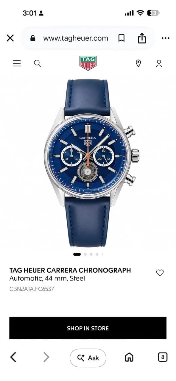Tag Heuer Blue Dial Chronograph 1