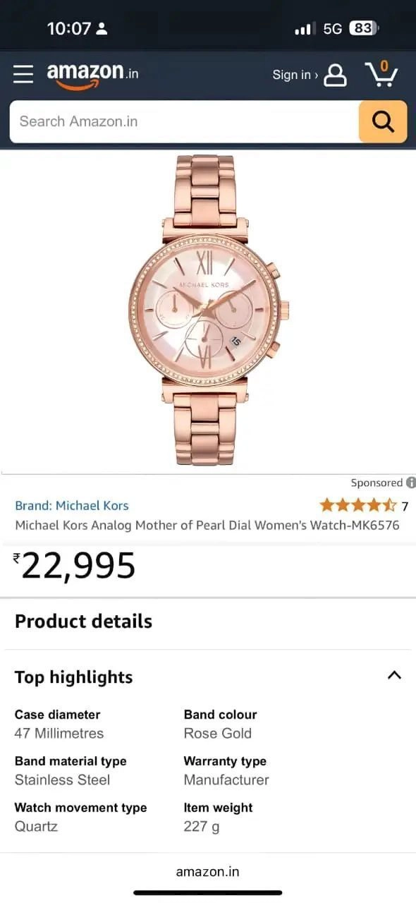Michael Kors Sofie 38mm Rose Gold Quartz 3