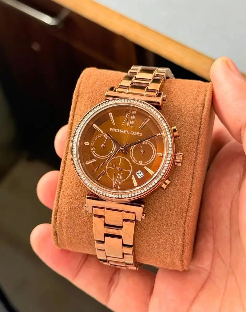 Michael Kors Sofie Chocolate Brown Dial 1