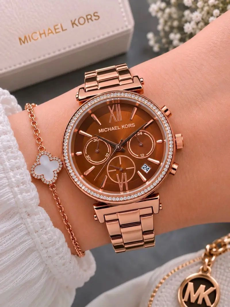 Michael Kors Sofie Chocolate Brown Dial 3