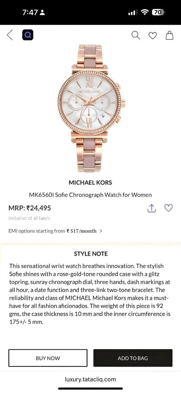 Michael Kors Sofie Rose Gold Pink Edition 3