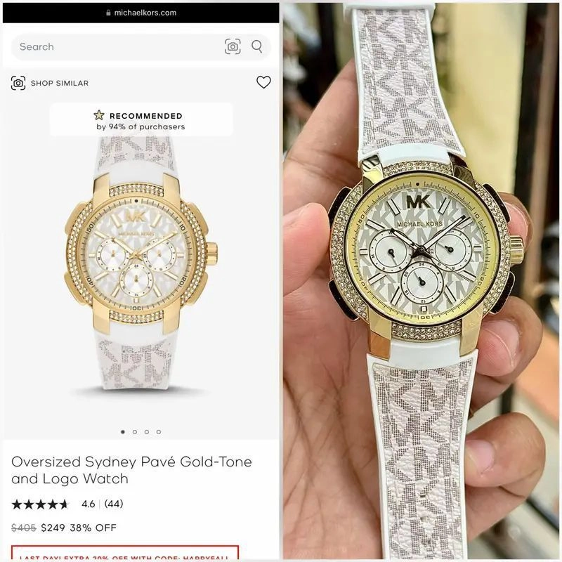 Michael Kors Sydney Pavé White Chronograph 2