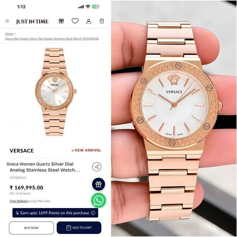 Versace Greca Sunray White Dial 2