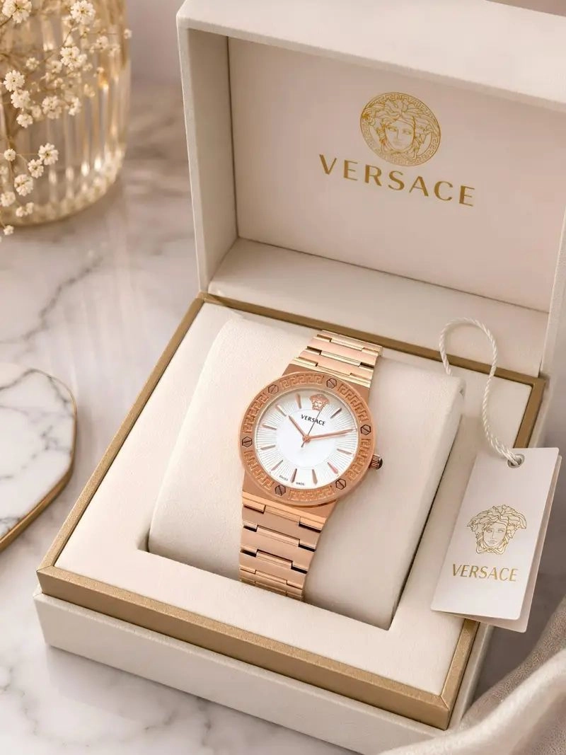 Versace Greca Sunray White Dial 5