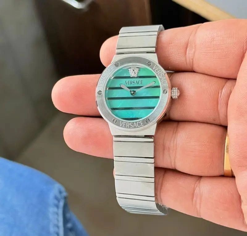 Versace Greca Tiffany Blue Pearl Dial 1