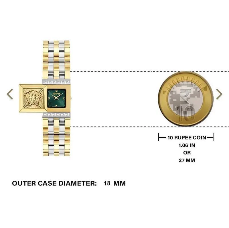 Versace Green Analog Dial Quartz 4