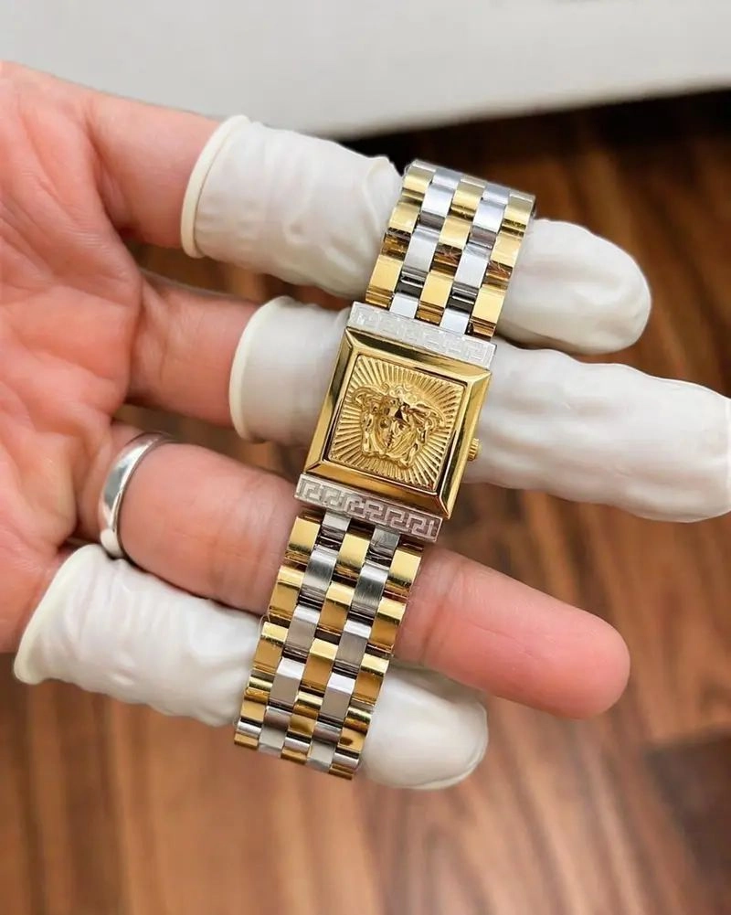 Versace PVD Gold Tone Quartz 4