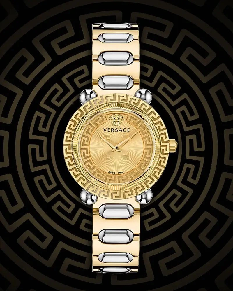 Versace Two-Tone Gold Dial Quartz 4