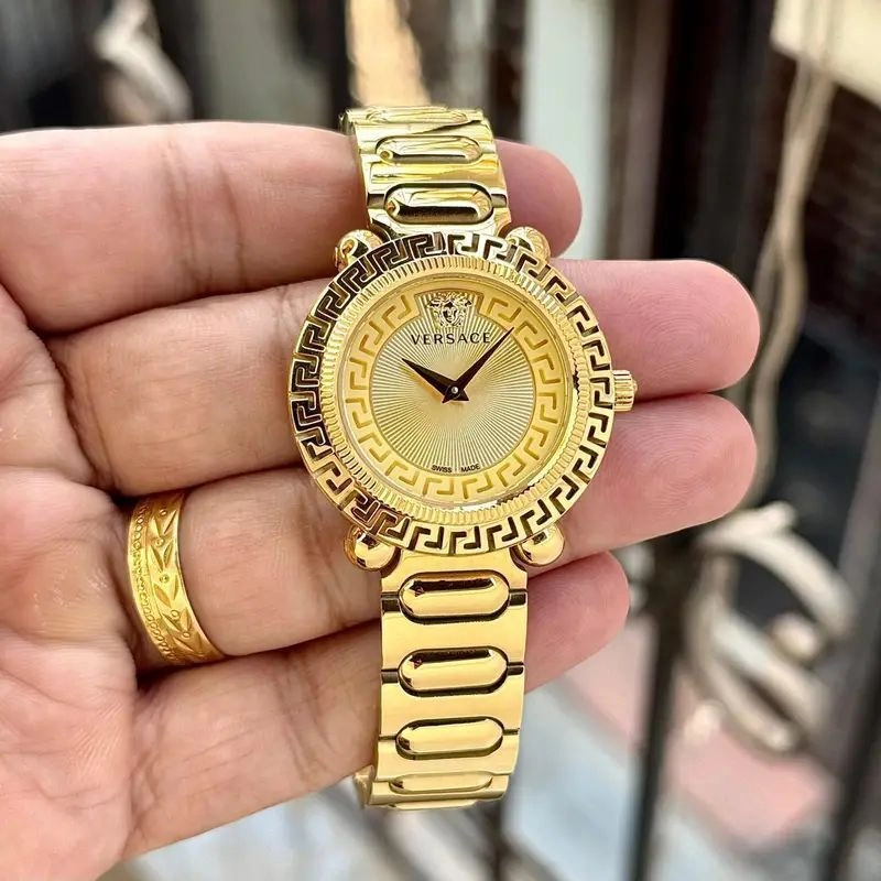 Versace VE6100523 Sunburst Gold Dial 2